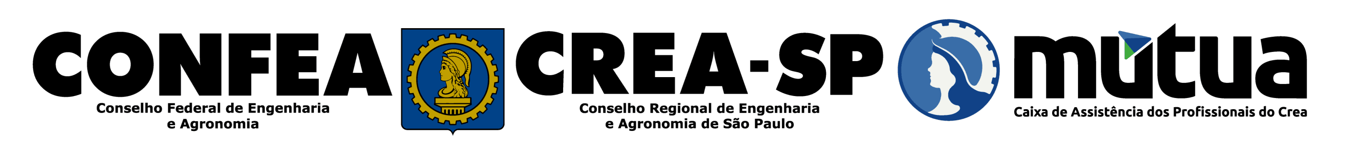 Logotipos do CONFEA, CREA-SP e Mútua
